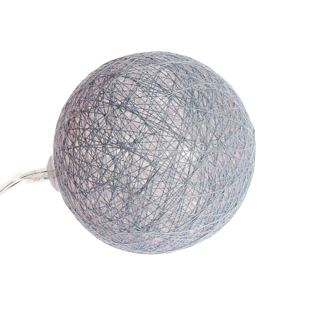 Гирлянда Нить 5м 20LED белый Клубки серо-розовые прозрачная нить 200V IP20 5985175  *1/20