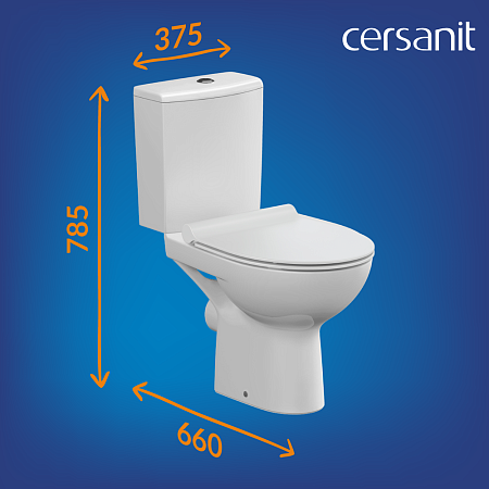 Унитаз-компакт NATURE NEW CLEAN ON 011 3/5 с кр.дюр.Lift,easy-off, slim 65410 Cersanit*1