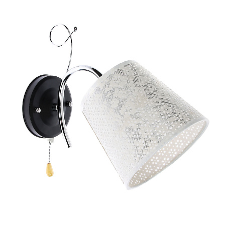 Бра N1944/1W BK+CH E27 1*40Вт (250*280*160)  VERNER LIGHTING *1