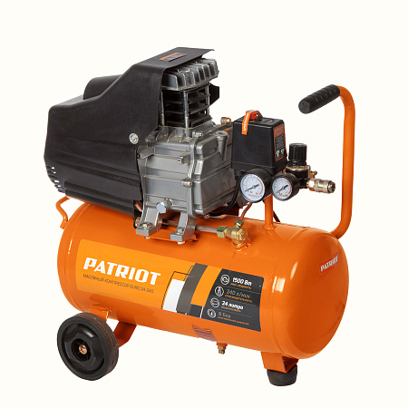 Компрессор воздушный 1500Вт 2850об/мин 240л/мин 24л 8бар масляный EURO24/240 PATRIOT *1