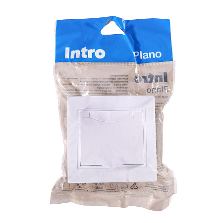 Выключатель "Intro Plano" СП 1кл. белый 10А-250В IP20 1-101-01 *10/200