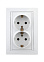 Розетка "Intro Plano" СП 2-мест.белый с/з 2X2P+E Schuko 16А-250В IP20 1-205-01 *10/100