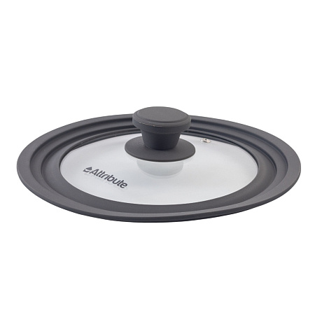 Крышка д/сковороды, кастрюли Стекл. с силикон.ободом,с пароотв.Универ.d18,20,22см Сил.р.ALA001*1/12