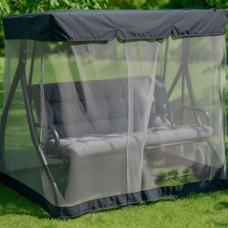 Качели садовые "Лючия" 2050х1515х1650, труба d=38×1.5 мм (300кг) + москит. сетка (Беларусь) *1/5