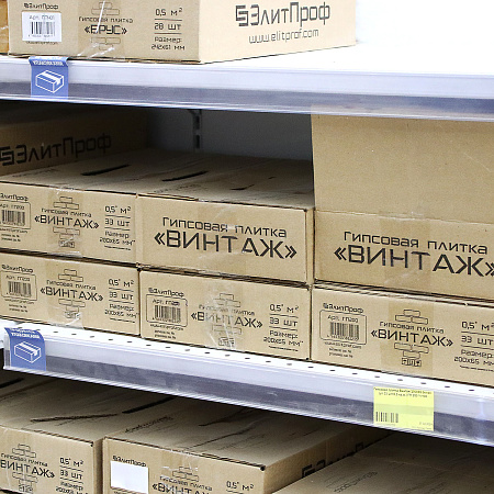 Гипсовая плитка Винтаж 200Х65 белая (уп 33 шт=0,5 кв.м.) ГП 200 *1/100