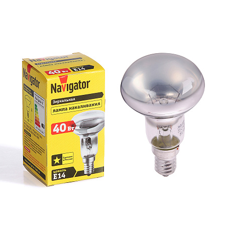 Лампа накаливания 40W Е14 рефлектор R50 Navigator 94319 *10/50/100