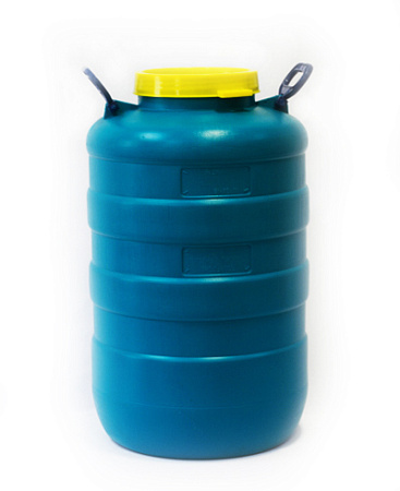 Бочка пластм. 50л с винт. крышкой+внутр.кр."антивсплеск",с нав.ручк.,горл.д.188мм Цв.("Радиан") *1/3