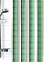 Штора  для ванной "V-line" п/э 180*180см "Ритм" зеленая 6984-010-green *1/40