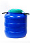 Бочка пластм. 30л, винт. крышка+внутр.кр."антивсплеск", навесн. ручки, горл.d188мм Цв."Радиан" *1/3