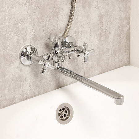 Смеситель д/ванны ROEGEN RP120B плоский излив, 27см *1/10