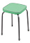 Табурет с мягким квадр.сидением, металл.опоры с dтруб 22мм "Фабрик3" цвета: "микс" ТФ03 "Ника" *10