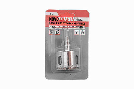Коронка по стеклу/керамика  40мм алмазная (KAC040056301) Novocraft  *1/25
