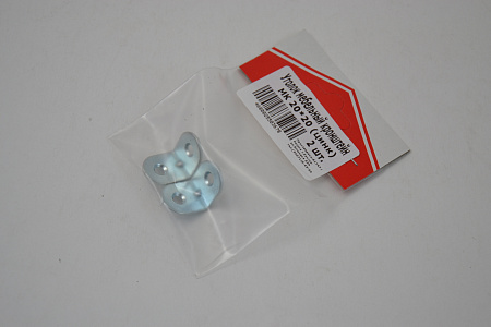 Уголок мебельный (кронштейн) 20*20 цинк(комплект 2 шт) ДомоСтрой *10