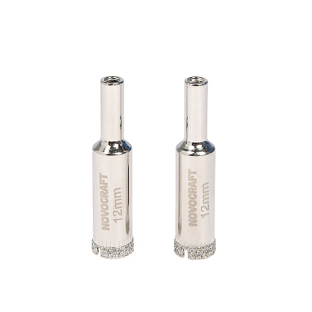 Коронка по стеклу/керамика  12мм алмазная (2шт) (KAC012052302) Novocraft *1