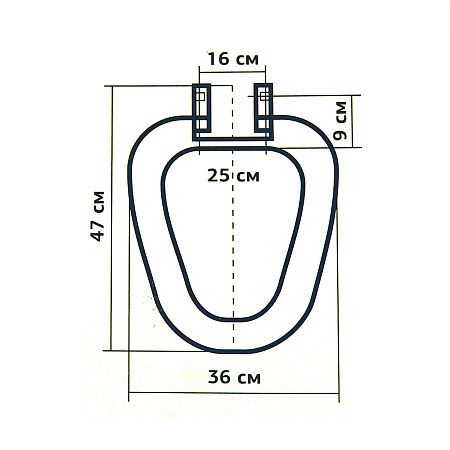 Сиденье для унитаза 470х360х35мм цвет "белый" (г. Искитим)  *1/20