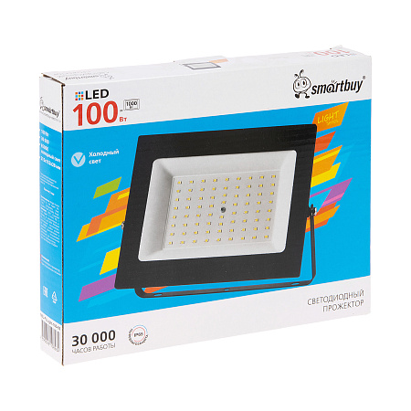 Прожектор светодиодный 100Вт 6,5К IP65 Smarbuy-100W-6500K-IP65 LIGHT  *1/10/20