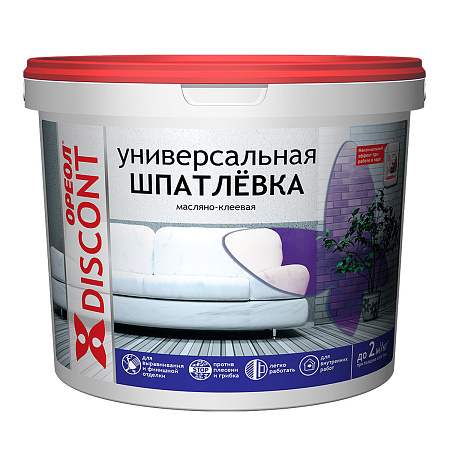 Шпатлевка масляно-клеевая универсальная 4  кг Ореол Дисконт *1/4
