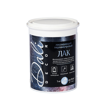 Лак акриловый для внутренних работ лессирующий  золото перламутровый 1 кг ДАЛИ-decor *1/6/384