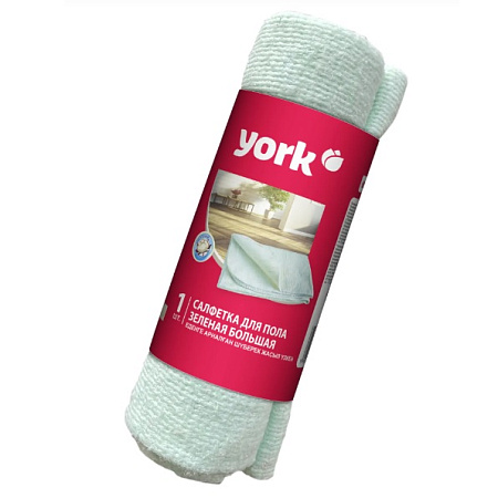 Салфетка для уборки д/пола Х/Б 60х75см св.Зеленая/Синяя 022270 "York" *1/30