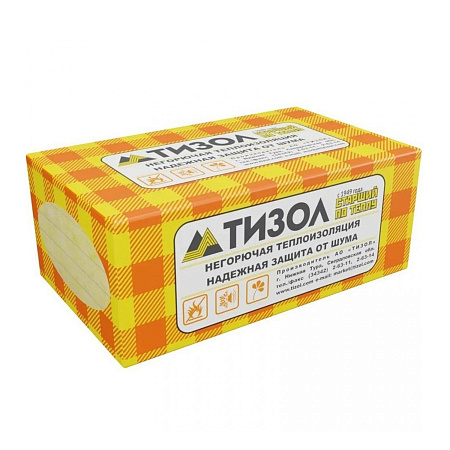Теплоизоляция "Тизол" ФАСАД (50ММ) 1000*600*50мм (100кг/куб.м,  0,18м3, 6матов.3,6м2)   *1/16