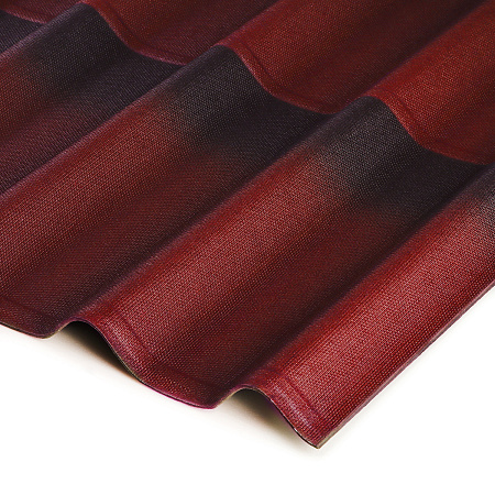 Черепица Ондулин красная 195*96см толщина 3,3мм *1/300