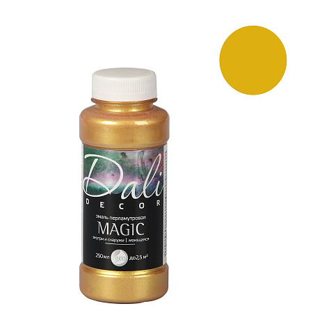 Эмаль акриловая 0,25 л Magic DALI-DEKOR перламутровая золото*1/12