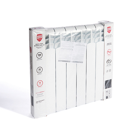 Радиатор отопления биметалл 500/80 8 секц. (1280Вт) Royal Thermo Revolution Bimetall*1