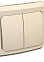 Выключатель "Этюд" СП 2кл. кремовый с подсветкой ВС10-006К  *10/20