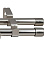Карниз кованый раздвижной d16/19мм 2-рядный Серебро матовое, наконечники Ажур 1,6-3,0 Легранд *1