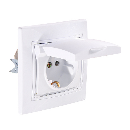 Выключатель "Intro Plano" СП 1кл. белый 10А-250В IP20 1-101-01 *10/200