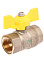 Кран шаровый 1/2" (Ø15) ГАЗОВЫЙ М/М бабочка GAZ LD Pride 47.15. (аналог ЖЗ48) *1/17