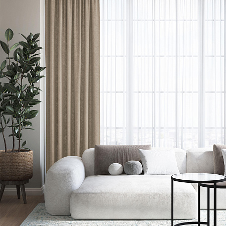 Штора Канвас 150*290см тауп Волшебная ночь *1/5