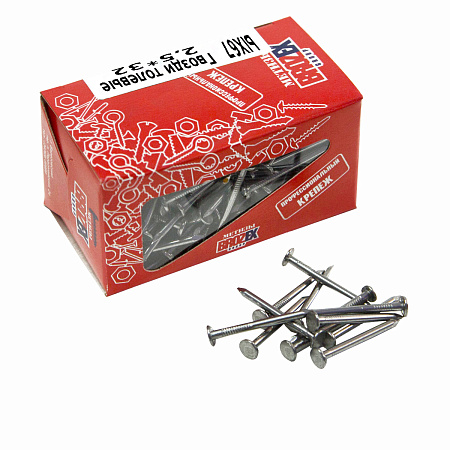 Гвозди толевые 2,5*32 400гр BROZEX *10