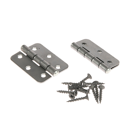 Петля накладная 60мм б/покрытия (комплект 2 шт+саморезы) ДомоСтрой *10/100