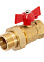 Кран шаровый 3/4" (Ø20) М/П бабочка с американкой STI 11Б27п1 (9595) (аналог БМ582) *1/80