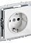 Механизм розетки "BRITE" 1-мест. белый с заземлением 16 А IEK BR-R11-16-K01-F  *10/100