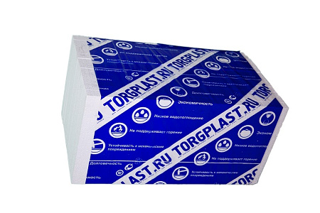 Пенополистирол ППС10 ТУ плот. 8 кг/м3 (100*1000*1000мм)*1уп = 6 шт =0,6 м3=6 м2  *1/4