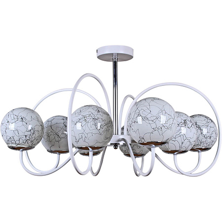 Люстра 01269-0.3-08B WH+CR Е27 8*60W S=32м2  *1