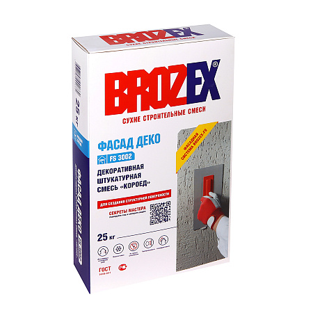 Штукатурка декоративная FS 3002 Короед Фасад Деко 25 кг BROZEX *1/56