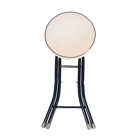 Табурет Складной с мягким кругл.сидением, металл.опоры с dтруб 22мм цвета-"микс" ТБСК1 "Ника" *4