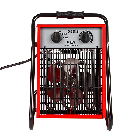 Пушка тепловая электрическая  6кВт 600м3/ч S-60м2 ТЭН квадратная 380В TP-60S (U) ОАЗИС *1