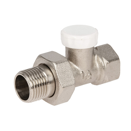 Клапан радиаторный запорный прямой 1/2" (Ø15) М/П CTM CARSVL12 *1/10