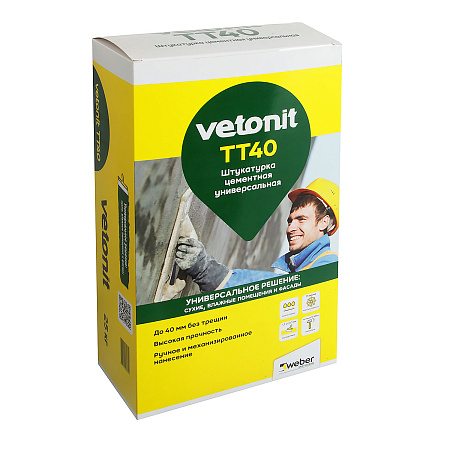 Штукатурка цементная Weber TT 40  25 кг Vetonit *1/48