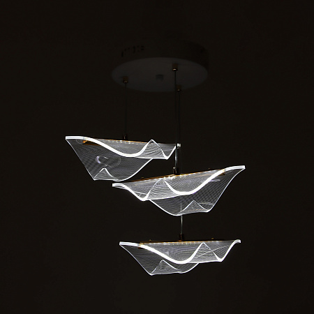 Люстра S2121/3 WT LED 3000К-6500К (h=800, d=360) б/пульта  VERNER LIGHTING *1