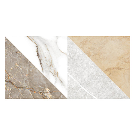 Плитка настенная Capella белая геометрия 500*250*9 GT98VG Global Tile *1,375кв.м/74,25