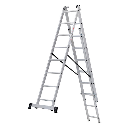 Лестница многофункциональная складная алюм. 3х 8ступ.,общ.дл.4,74м,max н.150кгNV1230 1230308 "НВ" *1