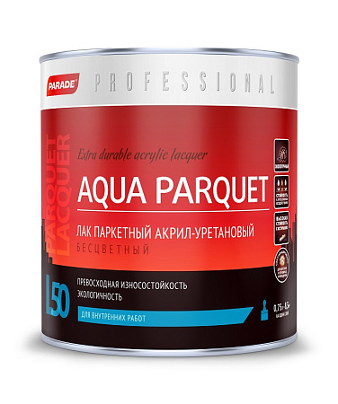Лак акрил-уретановый паркетный глянцевый 0,75 л PARADE L-50   *1/6/432