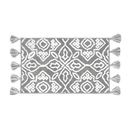 Коврик д/ванной IDDIS  "Микрофибра" (50см х 80см) с кисточками, Серый DT01P58i12  *1/20