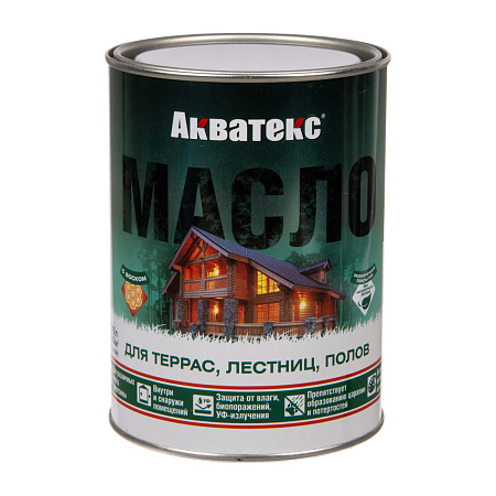 Масло для террас, лестниц, полов бесцветный 0,75 л Акватекс *1/6/576