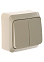 Выключатель "Этюд" ОП 2кл. кремовый с подсветкой ВА10-006К *10/25